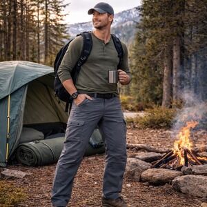 KÜHL Renegade Cargo Pants Mens 34x32 Gray Hiking Outdoor Tactical Stretch Hunt